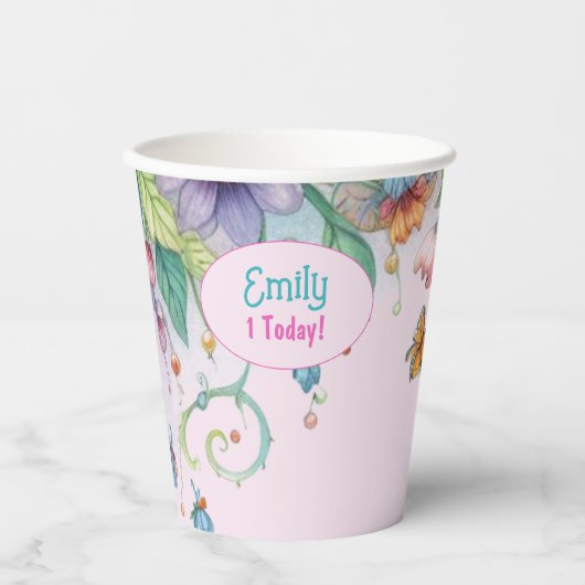 Aangepast Sprookjes Prinses Meisjes Verjaardag Fai Papieren Bekers (Voorkant)