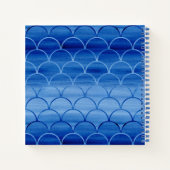 Aangepast spuitpatroon voor blauwWaterverf Notitieboek (Achterkant)