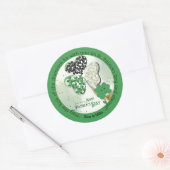 Aangepast ST Patrick's Day Shamrock bier Ronde Sticker (Envelop)