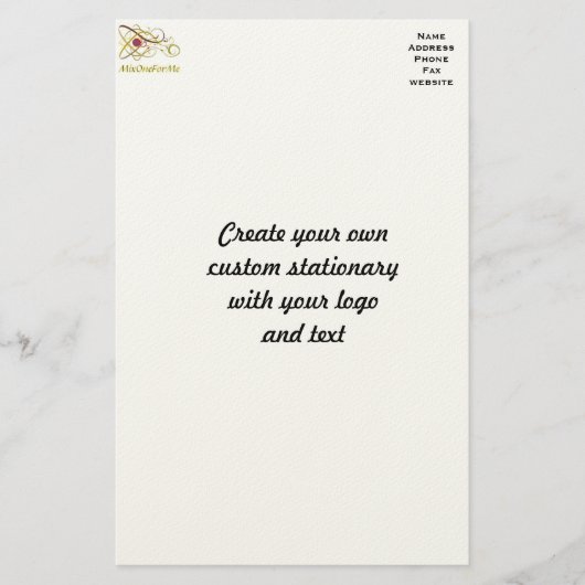 Aangepast Staionair Briefpapier (Voorkant)