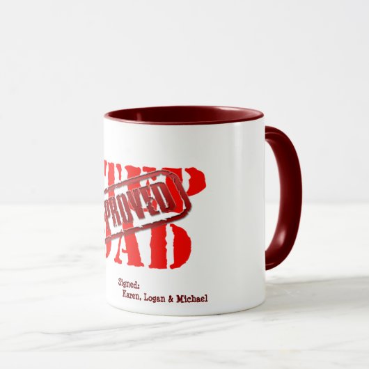 aangepast stapje pap goedgekeurd Gepersonaliseerd  Mok (Voorkant rechts)