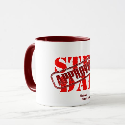 aangepast stapje pap goedgekeurd Gepersonaliseerd Mok (Voorkant links)