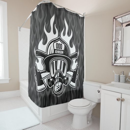 Aangepast station voor brandweerdienst voor brandw douchegordijn (In situ)