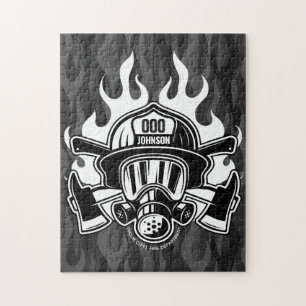 Aangepast station voor brandweerdienst voor brandw legpuzzel