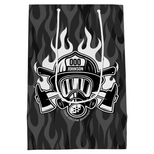 Aangepast station voor brandweerdienst voor brandw medium cadeauzakje (Achterkant)