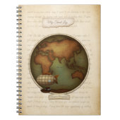 Aangepast Steampunk Map Journal-reislogboek Notitieboek (Voorkant)