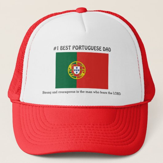Aangepast sterk aantrekkelijk PORTUGESE DAD Trucker Pet (Voorkant)