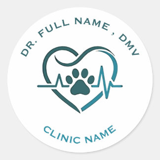 Aangepast sticker met veterinair logo 