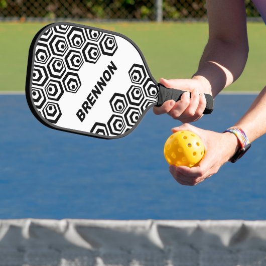 Aangepast stijlpatroon voor Cool Hexagon Polygon A Pickleball Paddle (Insitu)