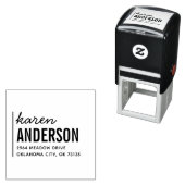 Aangepast stijlvol adres voor typografie zelfinktende stempel (In situ)