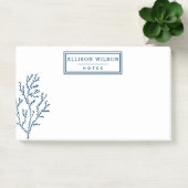Aangepast, stijlvol Blauwgroen blauw zeewier Post-it® Notes (Kantoor)