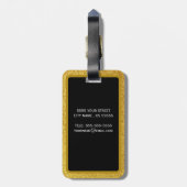 Aangepast stijlvol goudpenseel bagagelabel (Achterkant verticaal)