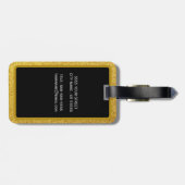 Aangepast stijlvol goudpenseel bagagelabel (Achterkant horizontaal)