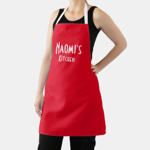 Aangepast stijlvol modern rood pron schort