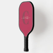 Aangepast stijlvol monogrammed naam Magenta Red Pickleball Paddle (Links)