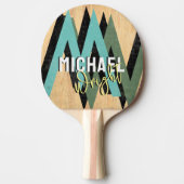 Aangepast, stijlvol ontworpen monogram tafeltennisbatje (Voorkant)