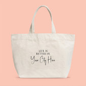 Aangepast stijlvol script in de stad Modern is bet Grote Tote Bag