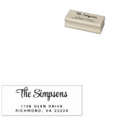 Aangepast stijlvol script retouradres rubberstempel (Gestempeld)