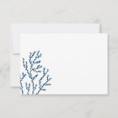 Aangepast, stijlvol Seaweed Pattern Blauwgroen Bla Bedankkaart (Achterkant)