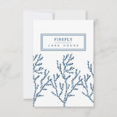 Aangepast, stijlvol Seaweed Pattern Blauwgroen Bla Bedankkaart (Voorkant)