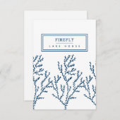 Aangepast, stijlvol Seaweed Pattern Blauwgroen Bla Bedankkaart (Voorkant / Achterkant)