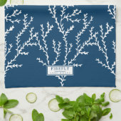 Aangepast, stijlvol Seaweed Pattern Blauwgroen Bla Theedoek (Gevouwen)