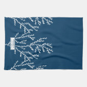 Aangepast, stijlvol Seaweed Pattern Blauwgroen Bla Theedoek (Horizontaal)