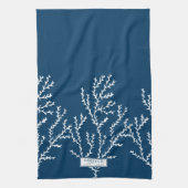 Aangepast, stijlvol Seaweed Pattern Blauwgroen Bla Theedoek (Verticaal)