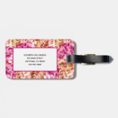 Aangepast stijlvol tropisch palm bagagelabel (Achterkant horizontaal)