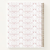 Aangepast stoffig roze botanisch vlinder journaal notitieboek (Achterkant)