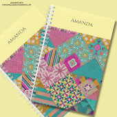 Aangepast stofpatroon Kleurrijk Exotisch naaien Notitieboek