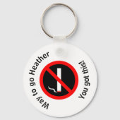 Aangepast stoppen met roken Gefeliciteerd Sleutelhanger (Voorkant)