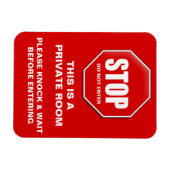 Aangepast stopteken niet privé invoeren magneet (Horizontaal)