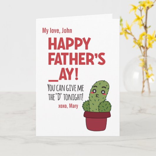 Aangepast Stout Geef me de D vanavond Cactus Grapp Kaart (Gele Bloem)