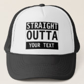 Aangepast STRAIGHT OUTTA-Pet - voeg hier jouw teks Trucker Pet (Voorkant)