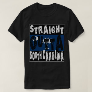 Aangepast Straight Outta South Carolina Meme T-shi T-shirt