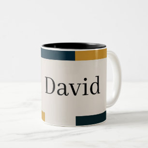 Aangepast strak minimalistisch elegant ontwerp tweekleurige koffiemok