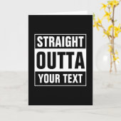 Aangepast strakkig OUTTA grappig wenskaart Kaart (Gele Bloem)