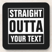 Aangepast, strakkig, zwart vierkant onderzetter in (Voorkant)