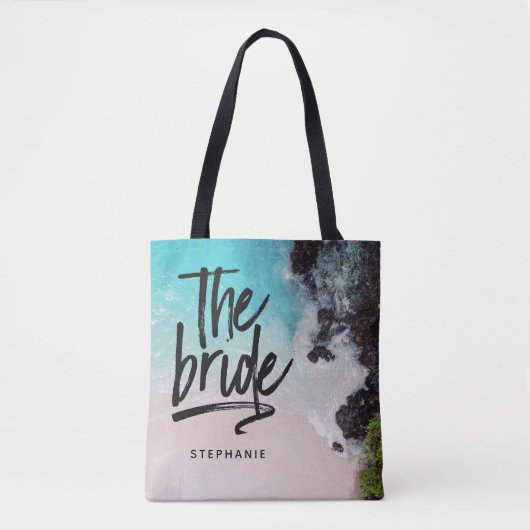 Aangepast strand De Canvas tas van de Bride (Voorkant)
