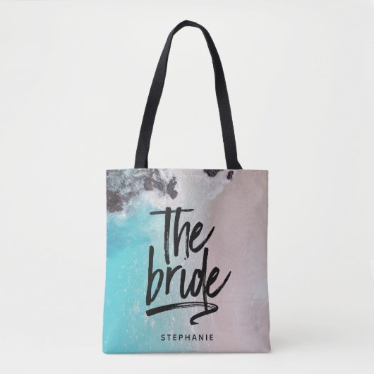 Aangepast strand De Canvas tas van de Bride (Voorkant)
