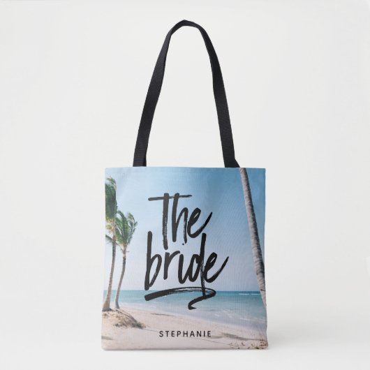 Aangepast strand De Canvas tas van de Bride (Voorkant)