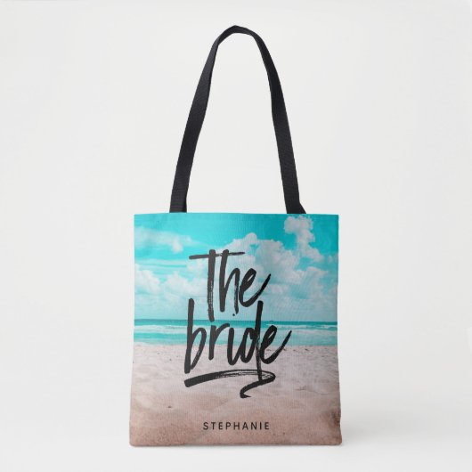 Aangepast strand De Canvas tas van de Bride (Voorkant)