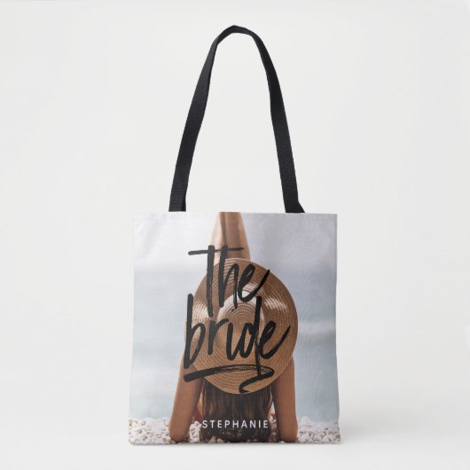Aangepast strand De Canvas tas van de Bride (Voorkant)