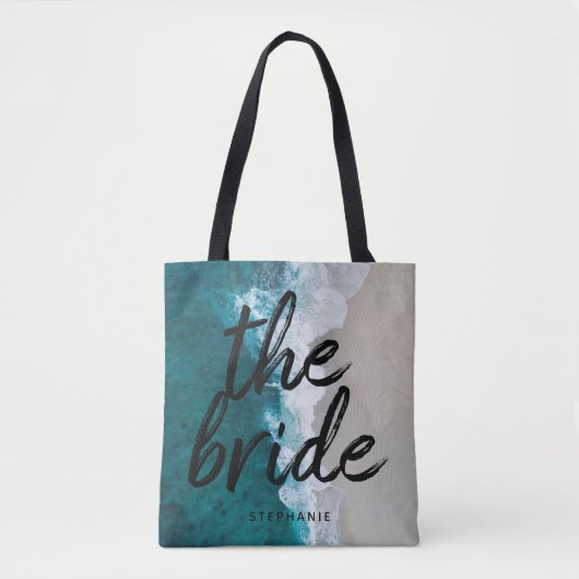 Aangepast strand De Canvas tas van de Bride (Voorkant)