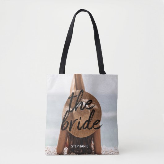 Aangepast strand De Canvas tas van de Bride (Voorkant)