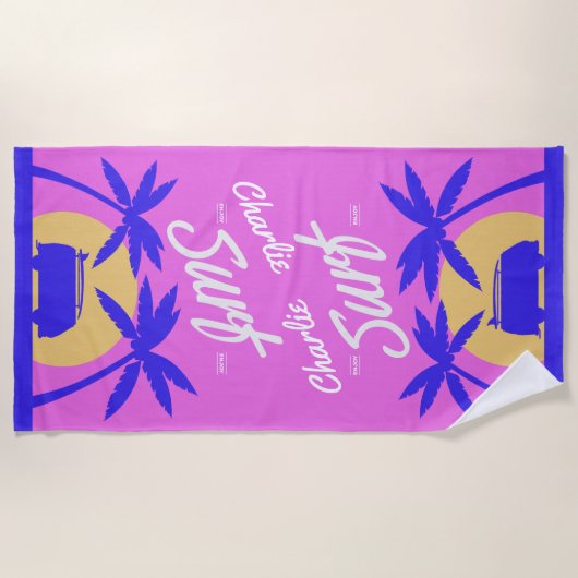 Aangepast strand-handdoek voor zomerSurf Strandlaken (Voorkant)