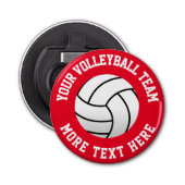 Aangepast strand volleybalsport rond magnetisch button flesopener (Voorkant)