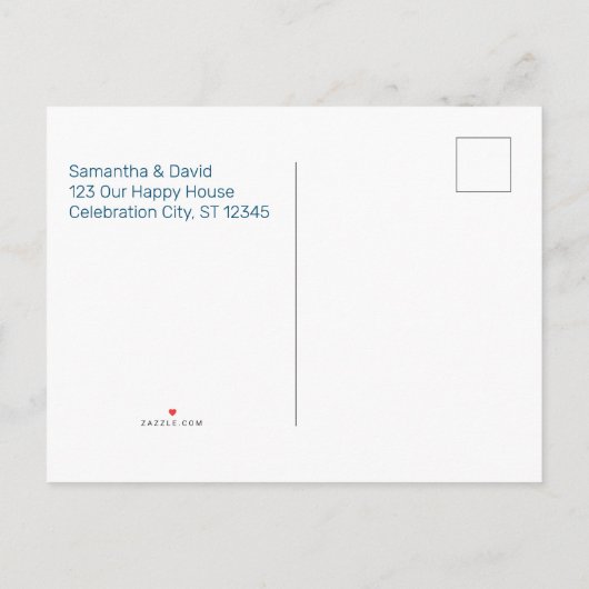 Aangepast strand voor schatten met palmboom aankondigingskaart (Achterkant)