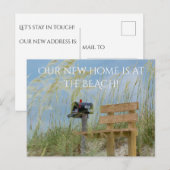 Aangepast strand We hebben een wijziging van adres Briefkaart (Voorkant / Achterkant)